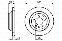 Диск тормозной, задний Bosch 0 986 479 095