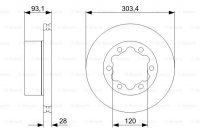 Диск тормозной, задний Bosch 0 986 479 296