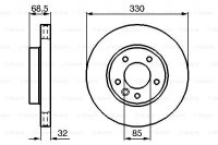 Диск тормозной, передний Bosch 0 986 479 250