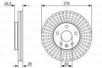 Диск тормозной, передний Bosch 0 986 479 643
