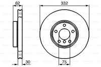 Диск тормозной, передний Bosch 0 986 478 974