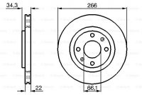 Диск тормозной, передний Bosch 0 986 478 618