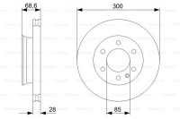 Диск тормозной, передний Bosch 0 986 479 294