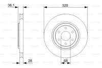 Диск тормозной, передний Bosch 0 986 479 357