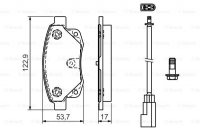 Дисковые тормозные колодки, задние Bosch 0 986 494 171