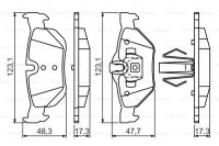 Дисковые тормозные колодки, задние Bosch 0 986 494 272