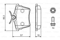 Дисковые тормозные колодки, задние Bosch 0 986 494 095
