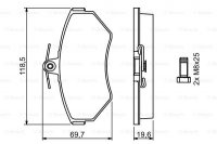 Дисковые тормозные колодки, передние Bosch 0 986 494 021