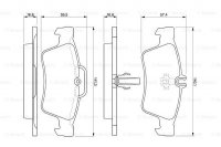 Дисковые тормозные колодки, задние Bosch 0 986 424 699