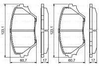 Дисковые тормозные колодки, передние Bosch 0 986 424 719