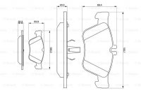 Дисковые тормозные колодки, передние Bosch 0 986 494 001