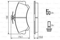 Дисковые тормозные колодки, передние Bosch 0 986 424 371