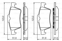 Дисковые тормозные колодки, задние Bosch 0 986 494 032