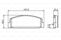 Дисковые тормозные колодки, задние Bosch 0 986 424 817
