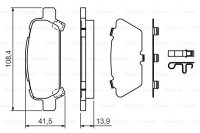 Дисковые тормозные колодки, задние Bosch 0 986 424 650